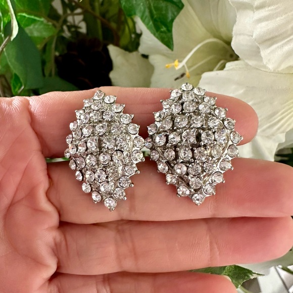 14k white gold field zirconia crystal earring - Picture 5 of 5